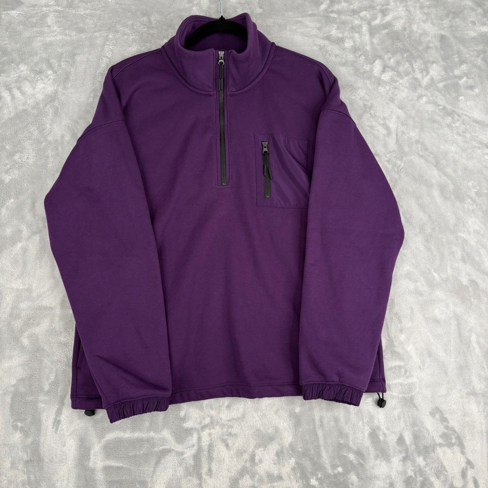 Peloton Purple Quarter Zip Sweatshirt Pullover Logo Long Sleeve Medium Women's - Picture 9 of 15